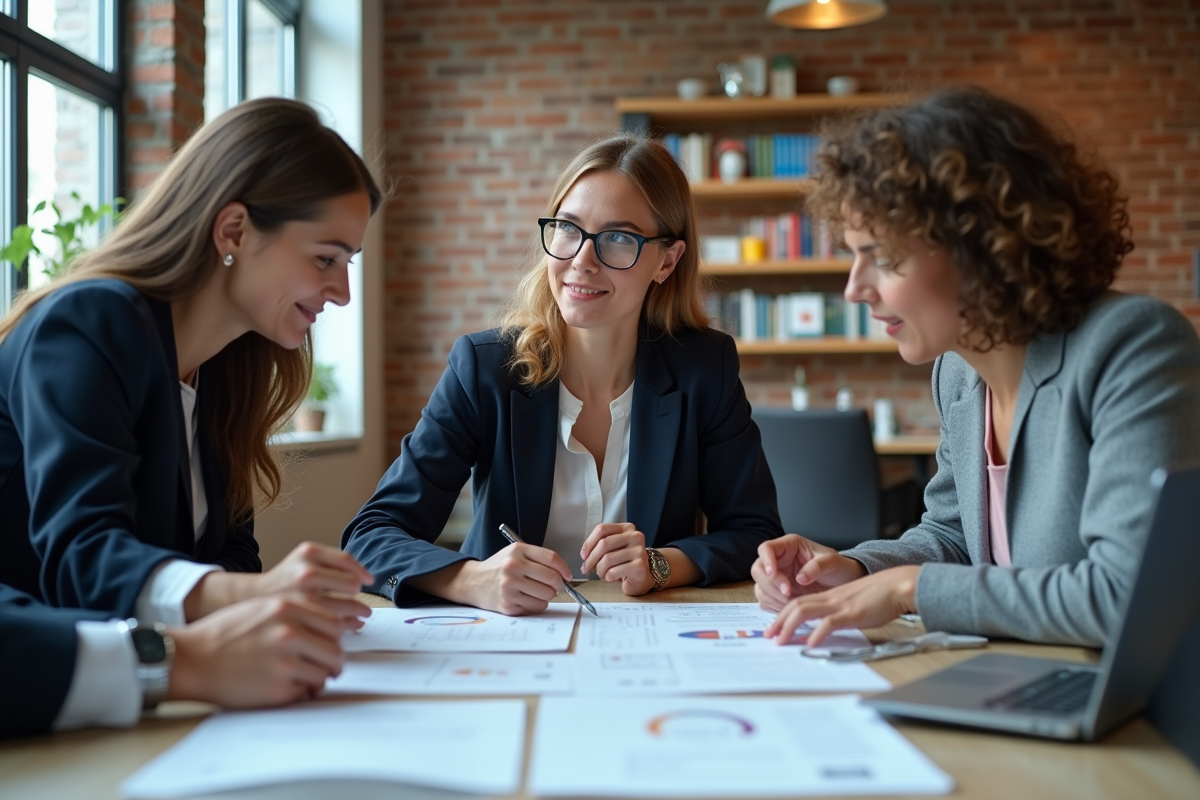 Groupe de professionnels collaborant autour d
