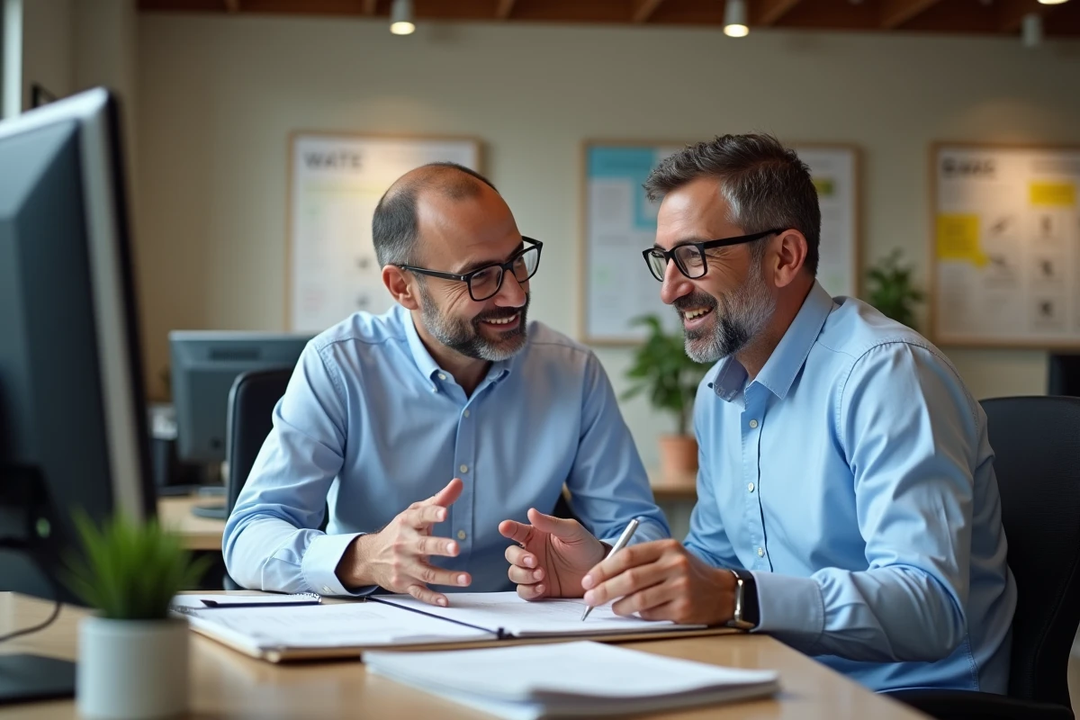 Homme méditerranéen en discussion avec un agent administratif