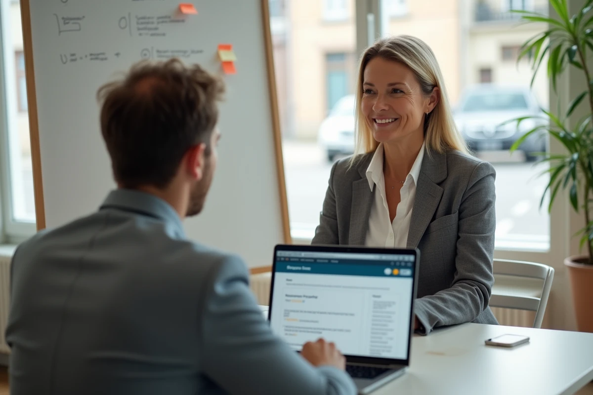 Réunion client et consultant pour la création d'un site web WordPress à Mourmelon-le-Grand